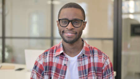 Portrait of African Man Shaking Head as Yes Sign, Approval
