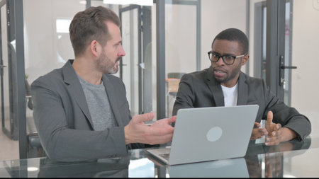 Mixed Race Entrepreneur in Discussionの写真素材