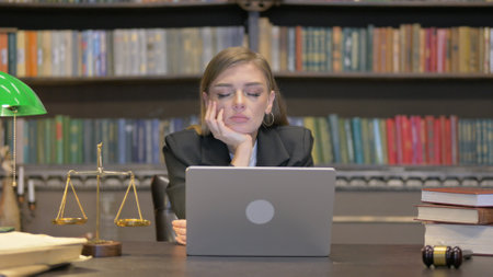 Lawyer with Laptopの写真素材