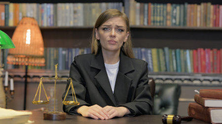 Portrait of Female Lawyer in Officeの写真素材