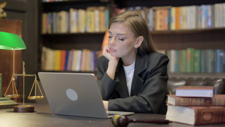 Female Lawyer with Laptopの写真素材
