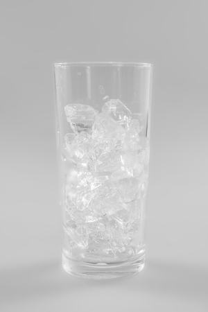 Ice cubes in glassの写真素材