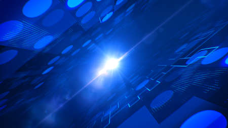 Speed tunnel digital technology abstract background.の写真素材