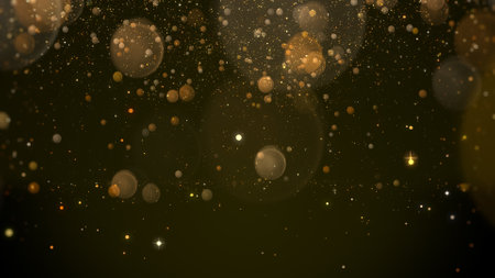 Gold particles luxury elegant award background.の写真素材