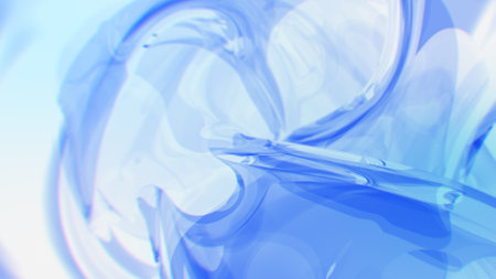 Blue glass twist elegant abstract backgroundの写真素材