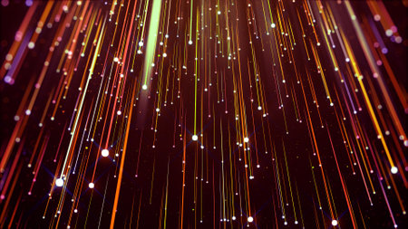 Red lights with particles falling elegance abstract background.の写真素材