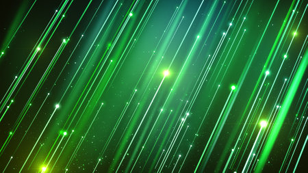 Green star light elegant abstract background.の写真素材