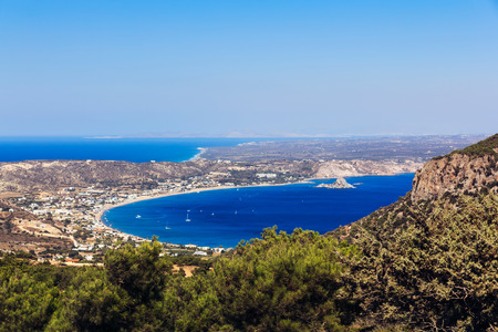 Kefalos bay panoramic view, Kos island Greeceの写真素材