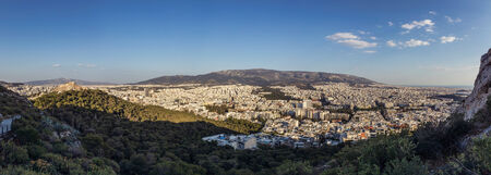 Athens cityscape during a spring afternoonの写真素材