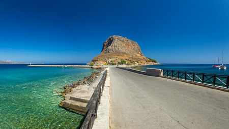 Monemvasia castle city in Greeceの写真素材
