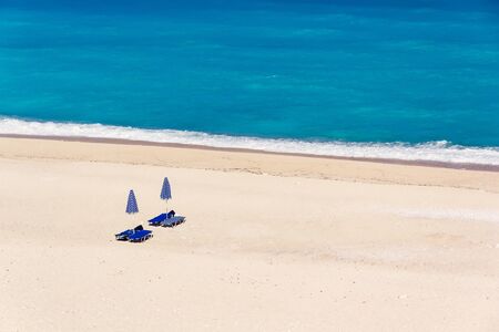 Myrtos beach in Kefalonia, Greeceの写真素材