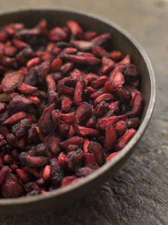 Dish of Dried Pomegranate Seedsの写真素材