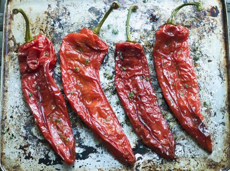 Roasted Romano Peppersの写真素材