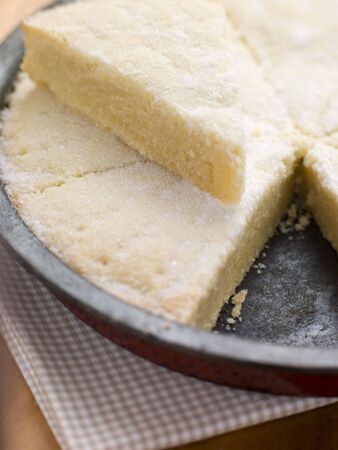 Baking Tin with Scottish Shortbreadの写真素材