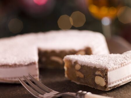 Wedge of Panforteの写真素材