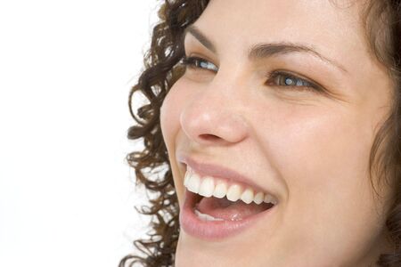 Head shot of woman smiling