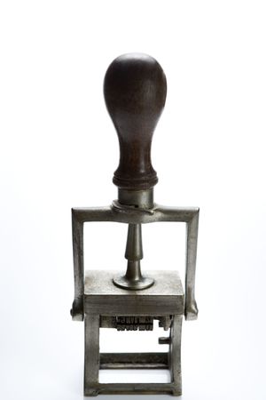Studio Shot Of Old Fashioned Rubber Stamp