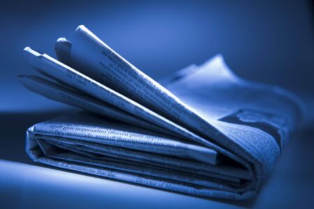 Folded Newspaperの写真素材
