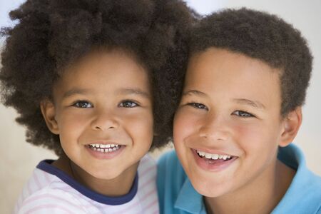 Portrait Of Brother And Sisterの写真素材