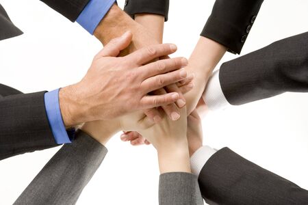 Businesspeople Hands In Together 
