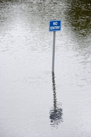 Water Flooding Roadsの写真素材