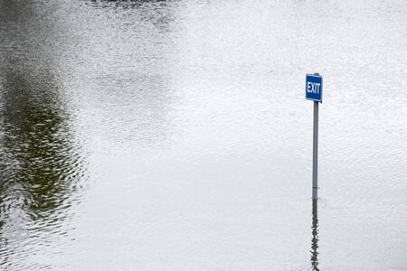 Water Flooding Roadsの写真素材
