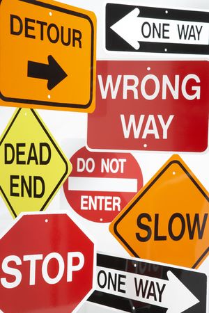 Group Of Road Signsの写真素材