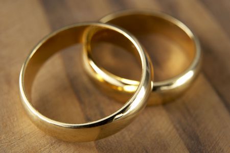 Two Wedding Rings Resting Together