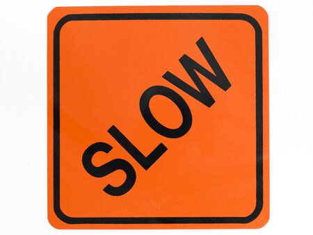 Slow Road Signの写真素材