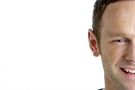 Cropped Portrait Of Smiling Manの写真素材