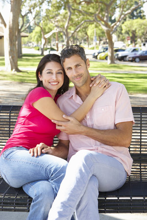 Man Relaxing In Parkの写真素材