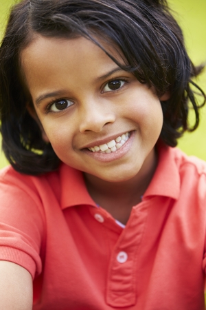 Outdoor Portrait Of Indian Girlの写真素材