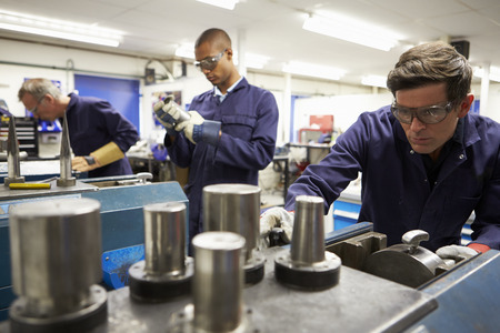 Busy Interior Of Engineering Workshop