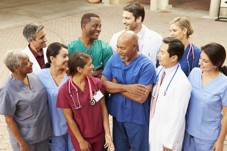 Outdoor Group Shot Of Medical Teamの写真素材