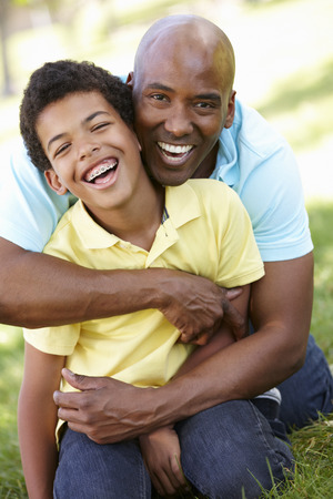 Father and son portraitの写真素材