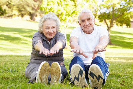 Senior couple exercisingの写真素材