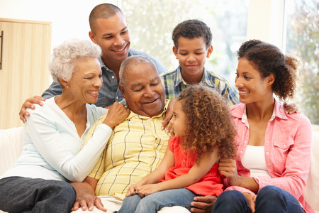 3 Generation family at home