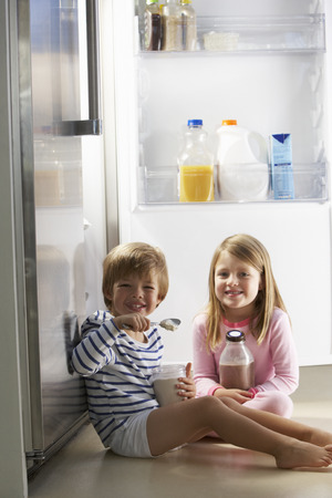 Children Raiding The Fridgeの写真素材