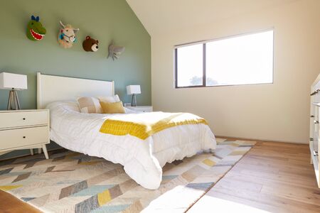 Interior Shot Of Modern Child's Bedroom In Empty Houseの写真素材