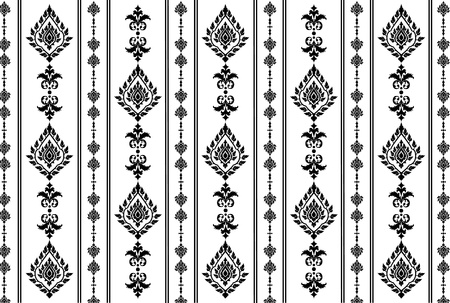 Thai art wall pattern illustrations のイラスト素材
