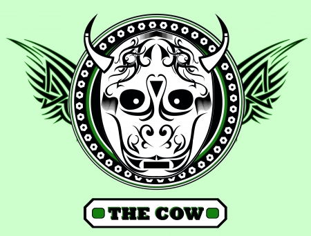 The cow - artwork for t-shirtのイラスト素材