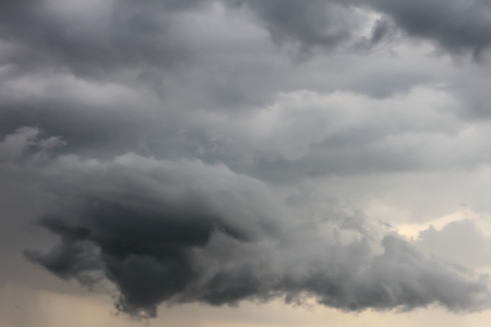 Dark clouds northern in Thailandの写真素材