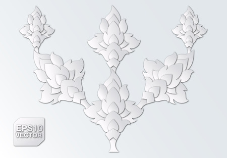 paper cut thai design elementsのイラスト素材