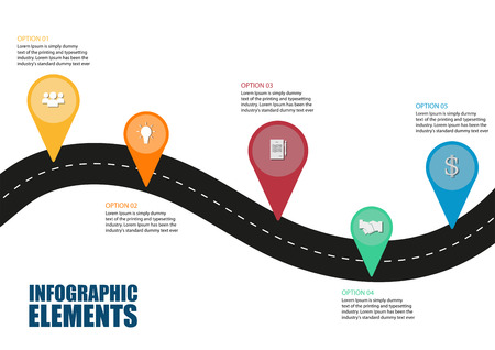 Design template with four elements vector illustration.のイラスト素材