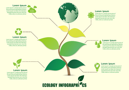 Infographic design with abstract treeのイラスト素材