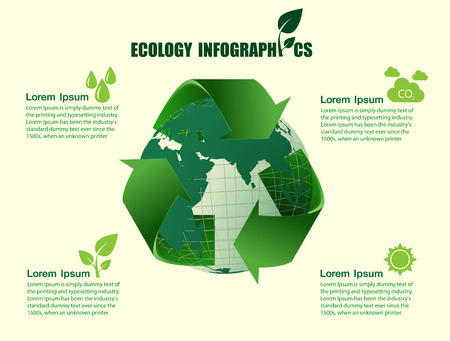 Infographic energy template design.protect world energy concept vector illustrationのイラスト素材