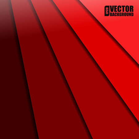 Abstract vector background with red paper layersのイラスト素材