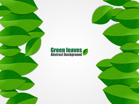 green leaves abstract background.Vector Illustrationのイラスト素材
