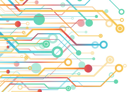Colorful circuit board.Vector illustration.のイラスト素材