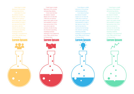 Science concept design template for infographicsのイラスト素材
